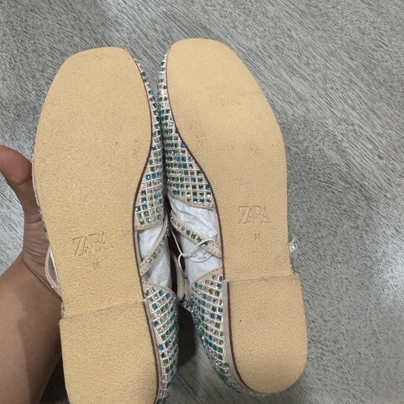 Zara Multicolor Rhinestone Flats - Picture 4 of 6